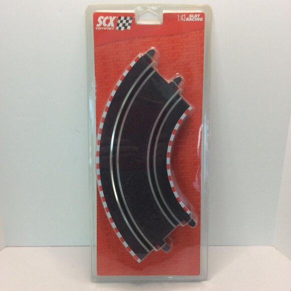 SCX Compact 1:43 Scale Slot Car Racing Track Banked Curve Pack 31060 New Blister - Picture 1 of 6
